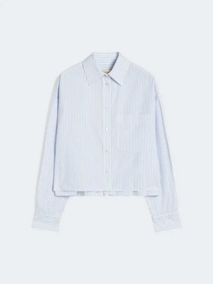 Chemise en popeline de coton, bleu clair Chemise en popeline de coton, bleu clair