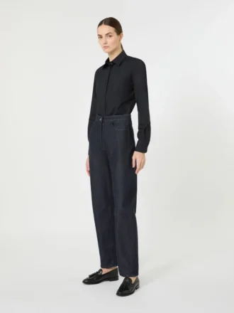 Chemise en popeline de coton, bleu outremer