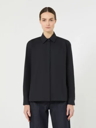 Chemise en popeline de coton, bleu outremer