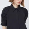 Chemise en popeline de coton, noire Chemise en popeline de coton, noire