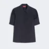 Chemise en popeline de coton, noire Chemise en popeline de coton, noire