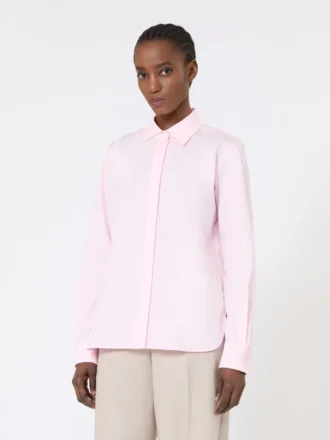 Chemise en popeline de coton, rose