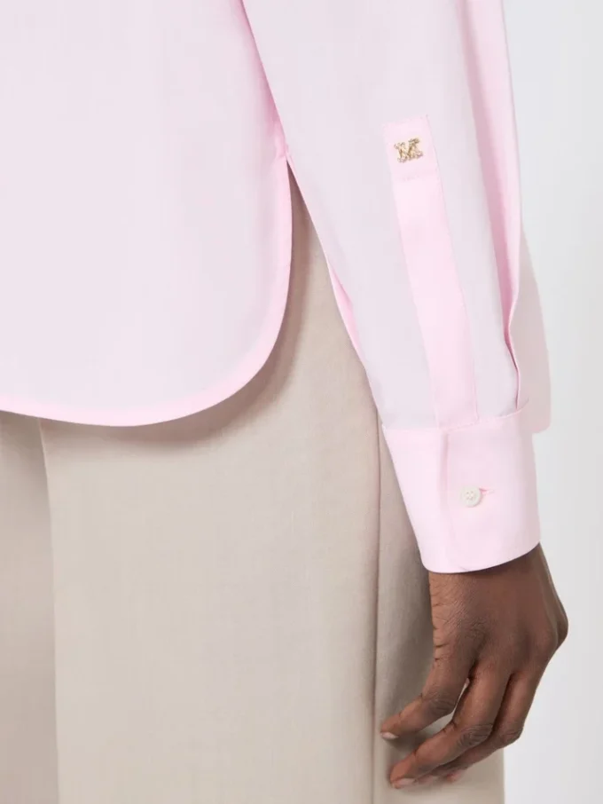 Chemise en popeline de coton, rose Chemise en popeline de coton, rose