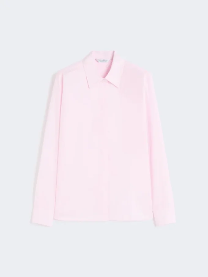 Chemise en popeline de coton, rose Chemise en popeline de coton, rose
