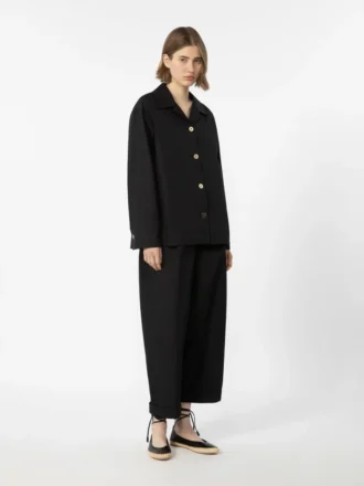 Chemise en popeline, noire