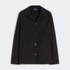 Chemise en popeline, noire Chemise en popeline, noire