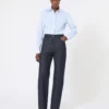 Chemise en popeline rayée, bleu clair