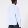 Chemise en popeline rayée, bleu clair