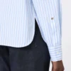 Chemise en popeline rayée, bleu clair