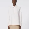 Chemise en popeline rayée, rose