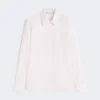 Chemise en popeline rayée, rose