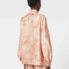 Chemise en soie imprimée, rose
