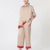 Pantalon en soie imprimée, rouge Pantalon en soie imprimée, rouge