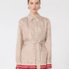 Chemise en soie imprimée, rouge Chemise en soie imprimée, rouge