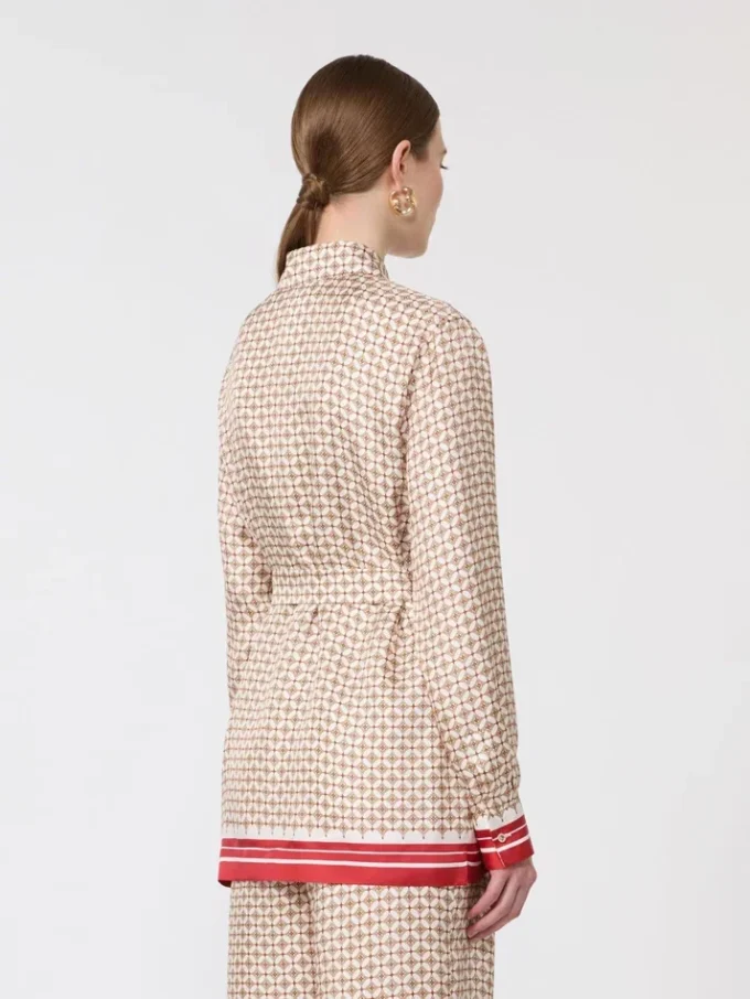 Chemise en soie imprimée, rouge Chemise en soie imprimée, rouge