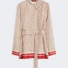 Chemise en soie imprimée, rouge Chemise en soie imprimée, rouge
