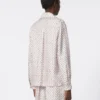 Chemise en soie imprimée semi-ajustée, rose Chemise en soie imprimée semi-ajustée, rose