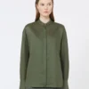 Chemise en toile de ramie, kaki