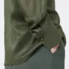 Chemise en toile de ramie, kaki