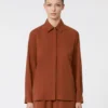 Chemise en toile de soie, couleur terre cuite Chemise en toile de soie, couleur terre cuite