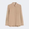 Chemise en toile de soie, marron noisette Chemise en toile de soie, marron noisette