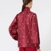 Chemise à nœud papillon en soie imprimée, rouge Chemise à nœud papillon en soie imprimée, rouge