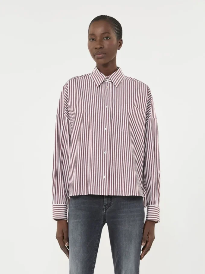 Chemise oversize en coton, bordeaux Chemise oversize en coton, bordeaux