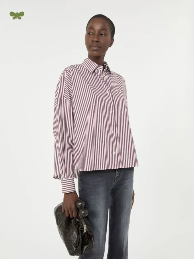 Chemise oversize en coton, bordeaux Chemise oversize en coton, bordeaux