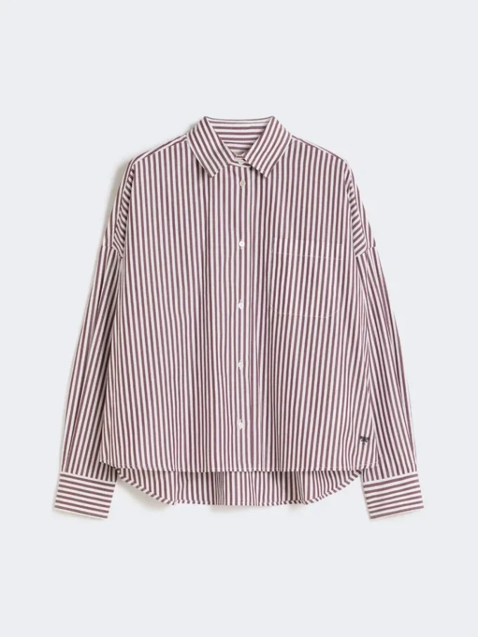 Chemise oversize en coton, bordeaux Chemise oversize en coton, bordeaux