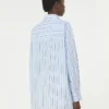 Chemise oversize en coton rayé, bleu clair Chemise oversize en coton rayé, bleu clair
