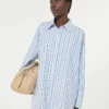 Chemise oversize en coton rayé, bleu clair Chemise oversize en coton rayé, bleu clair