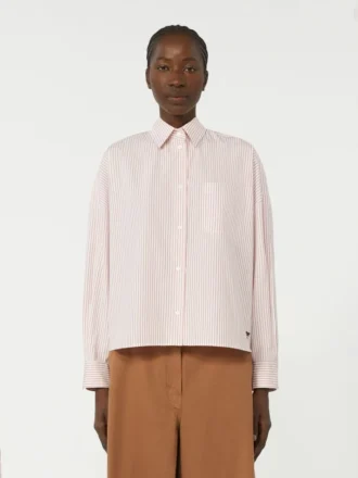 Chemise oversize en coton, rose