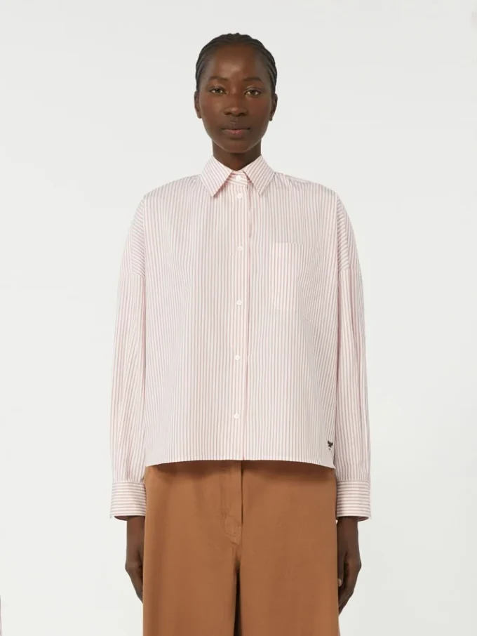 Chemise oversize en coton, rose Chemise oversize en coton, rose