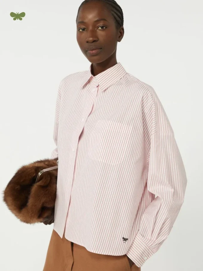Chemise oversize en coton, rose Chemise oversize en coton, rose