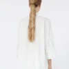 Chemise oversize en popeline de coton, blanche Chemise oversize en popeline de coton, blanche