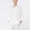 Chemise oversize en popeline de coton, blanche Chemise oversize en popeline de coton, blanche