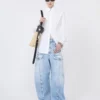 Chemise slim en popeline, blanc optique Chemise slim en popeline, blanc optique