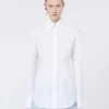 Chemise slim en popeline, blanc optique Chemise slim en popeline, blanc optique