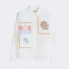 Chemisier en coton avec dentelle et broderies, blanc Chemisier en coton avec dentelle et broderies, blanc