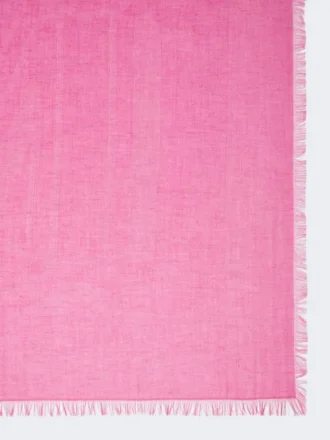 Châle en jacquard de coton, modal et cachemire, rose vif Châle en jacquard de coton, modal et cachemire, rose vif