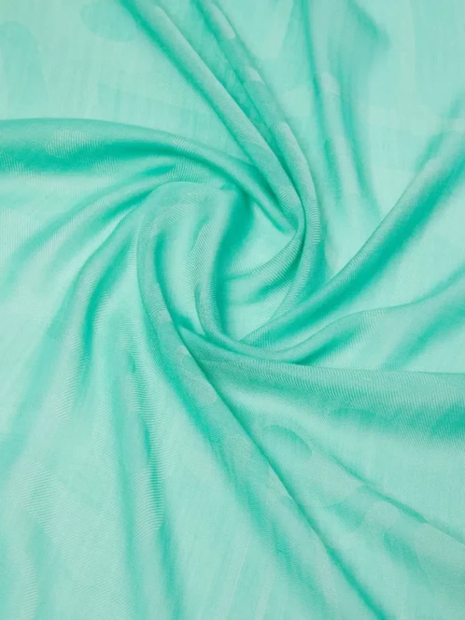 Châle en jacquard de coton, modal et cachemire, vert pastel Châle en jacquard de coton, modal et cachemire, vert pastel