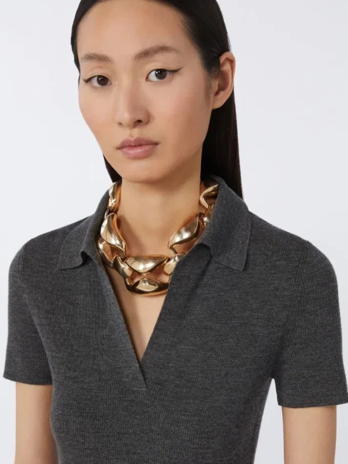 Collier audacieux en métal, bronze Collier audacieux en métal, bronze