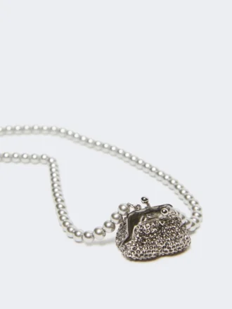 Collier avec pendentif en forme de sac Pasticcino, noir