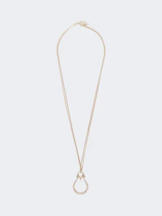 Collier avec pendentif monogramme, doré