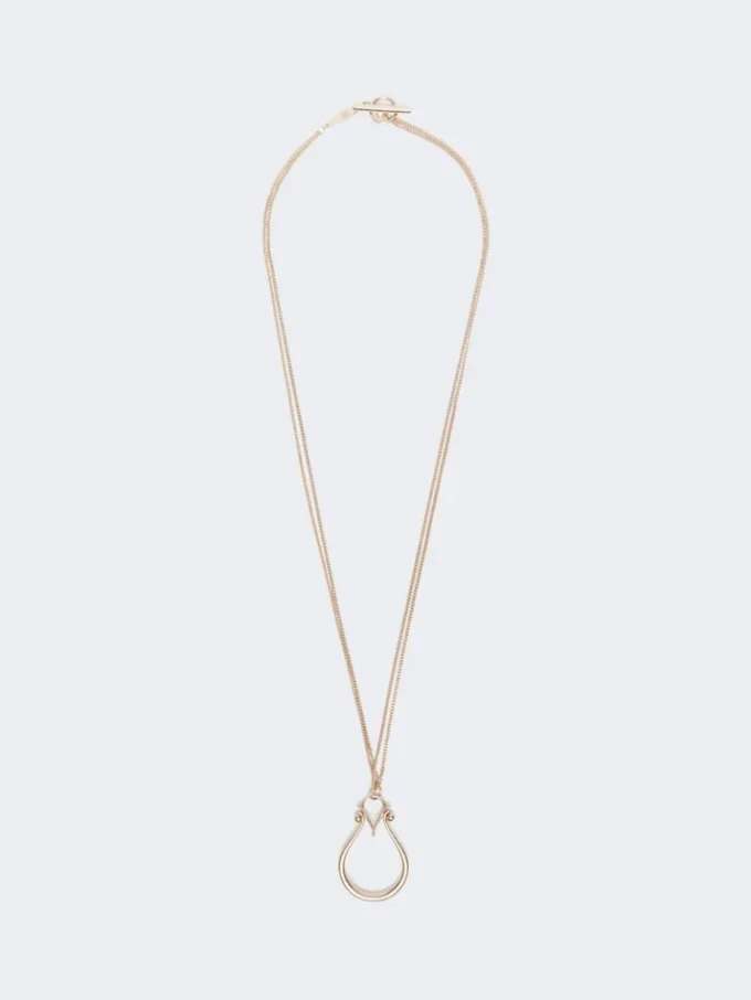 Collier avec pendentif monogramme, doré Collier avec pendentif monogramme, doré