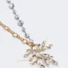 Collier à chaîne en métal et céramique, doré Collier à chaîne en métal et céramique, doré