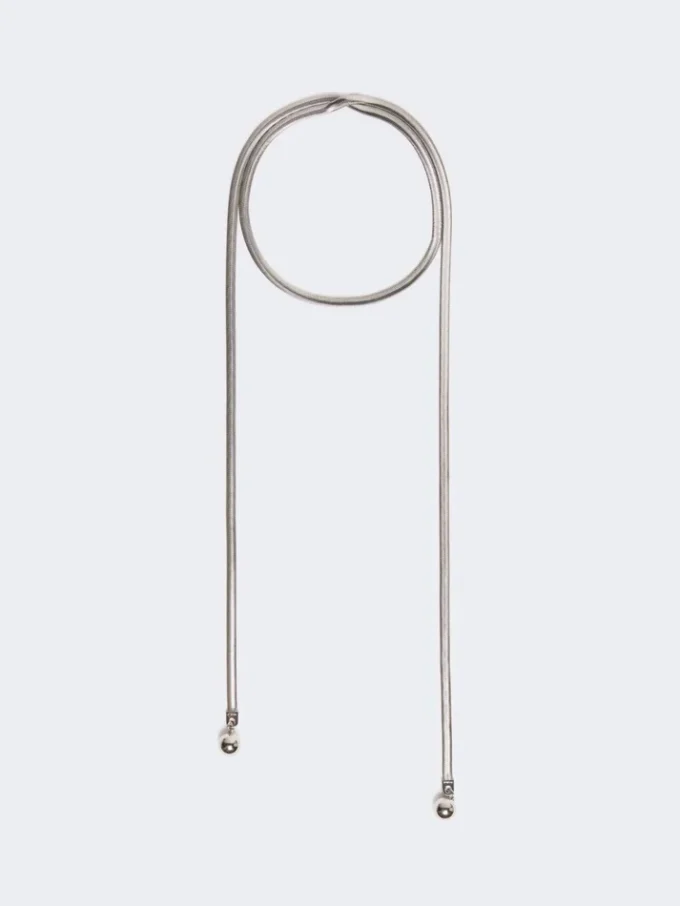 Collier en métal avec détails sphériques, palladium