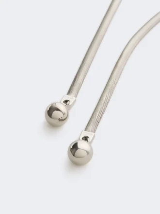 Collier en métal avec détails sphériques, palladium