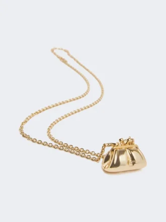 Collier long avec breloque en forme de sac Pasticcino, doré