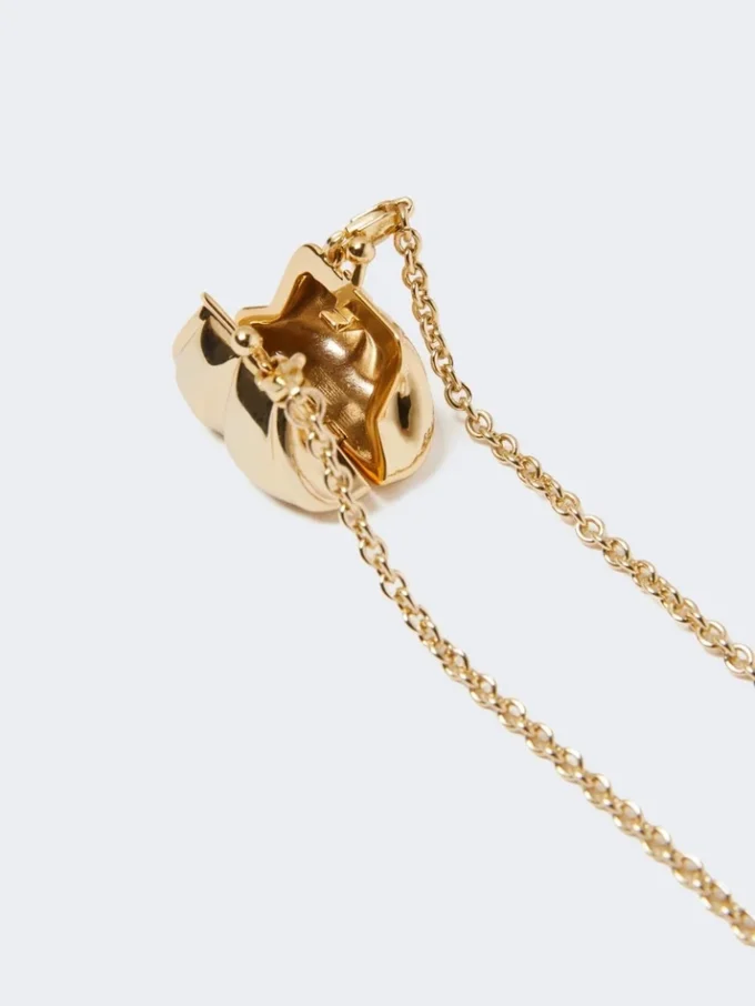 Collier long avec breloque en forme de sac Pasticcino, doré Collier long avec breloque en forme de sac Pasticcino, doré
